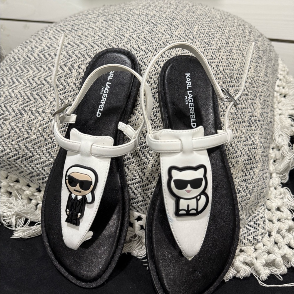 Karl Lagerfeld White Sandals